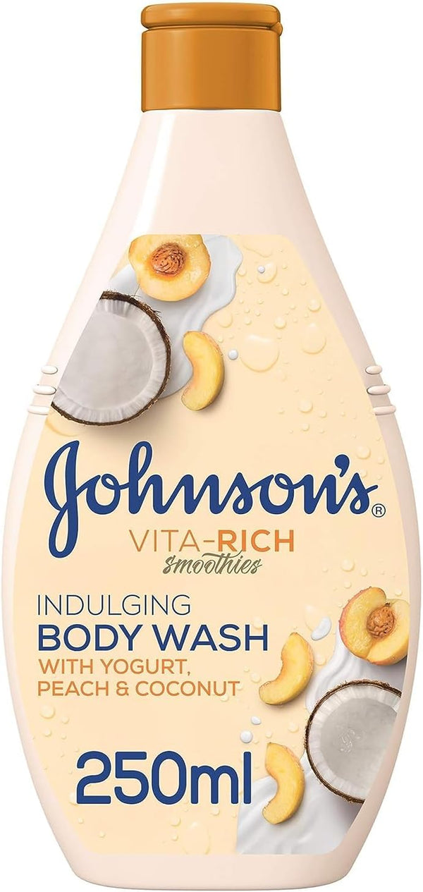 Johnson's Vita-Rich Indulging Body Wash Shower Gel Yogurt Peach & Coconut 250ml