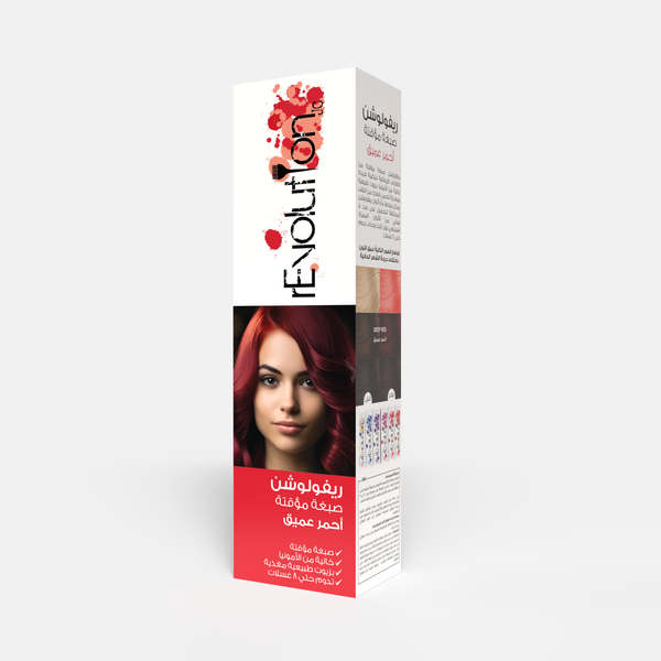 Revolution Deep Red Hair Colour Cream, Ammonia-Free, 90 ml