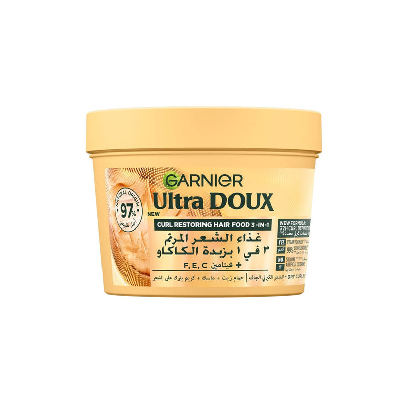 Ultra Doux Hair Food Curls Restoring Cocoa Butter Hair Mask 3-in-1 390 ml