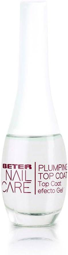 Beter Plumping Top Coat Gel Effect Nail Polish, UV Filter, Semi-Transparent, Quick-Dry