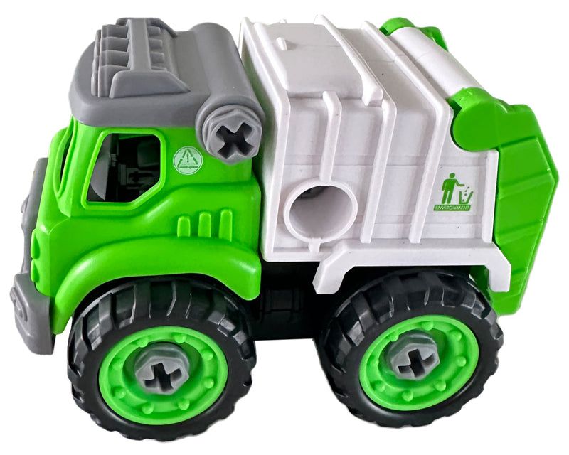 Lei Meng Toys Mini Car DIY Toy Bricks Recycling Truck Building Set, 26 Pieces, Ages 6+