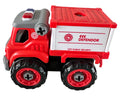 Lei Meng Toys Mini Car DIY Toy Bricks Fire Extinguisher Truck, 28 Pieces, Ages 6+