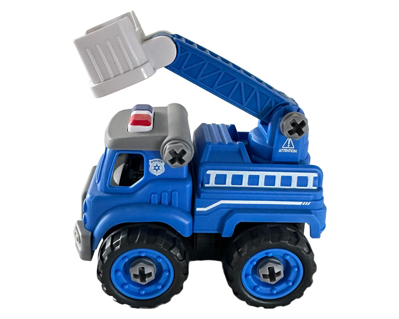 Lei Meng Toys Mini Car DIY Water Rescue Truck Building Set, 27 Pieces, Ages 6+