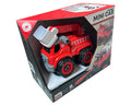 Lei Meng Toys Mini Car DIY Fire Ladder Truck Building Set, 27 Pieces