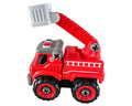 Lei Meng Toys Mini Car DIY Fire Ladder Truck Building Set, 27 Pieces