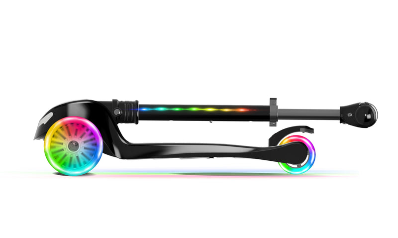 Lit Nova 3-Wheel Lean-to-Steer Scooter Lava LED Wheels Adjustable Handlebar Ages 3-8