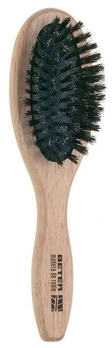 Beter Pneumatic Cushion Hair Brush Mixed Boar and Nylon Bristles Oak Wood