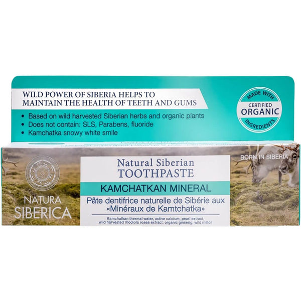 Natura Siberica Mineral Toothpaste 100 g, Fluoride-Free and SLS-Free