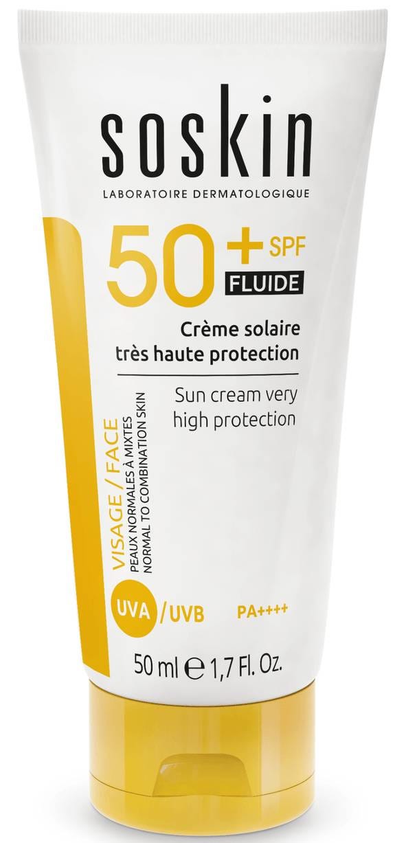 Soskin Sun Block Tinted Sunscreen Cream SPF 50+ Very High UVB Protection 50 ml