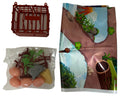 Jia Zhu Farm Animal Playset, Plastic Figures with Map, 14-Piece Set
