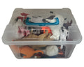Jia Zhu Farm Animal Playset, Plastic Figures with Map, 14-Piece Set