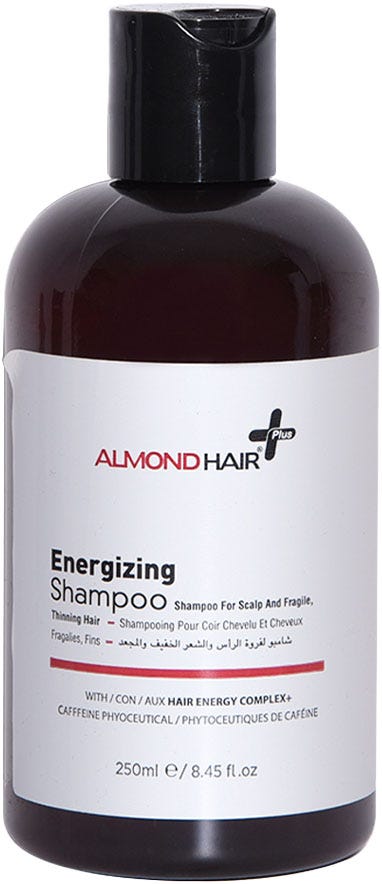 Almond Hair Energizing Shampoo Liquid Peppermint & Castor Oil 250 ml