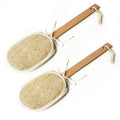 Alwadi Natural Loofah Body Scrub with Back Stick Handle, 1 Piece