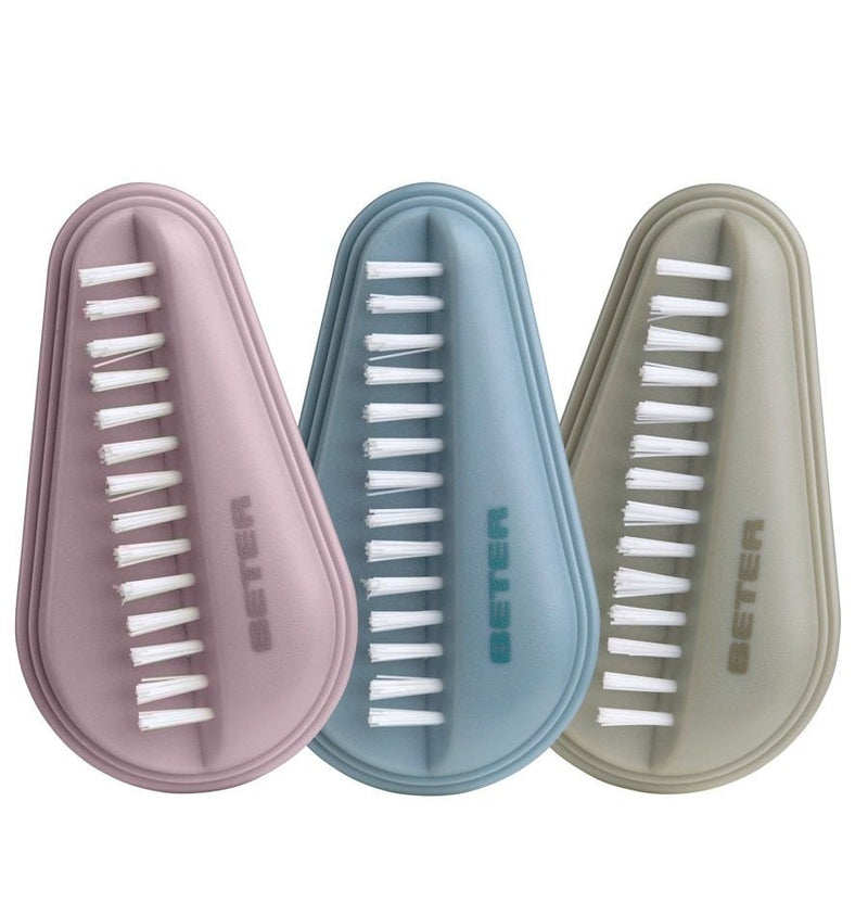 Beter Double Nail Brush Ergonomic Dual-Sided Nylon Bristles