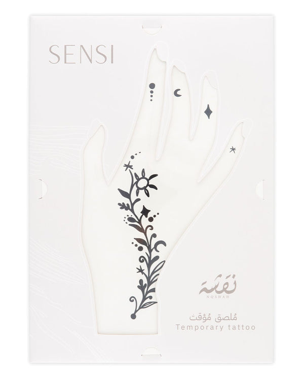 Sensi Nqsha Temporary Henna Stickers Arabic Design Black #02