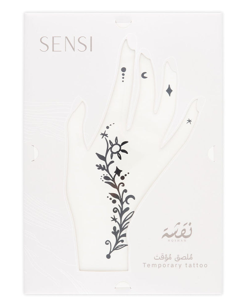Sensi Nqsha Temporary Henna Stickers Arabic Design Black #02