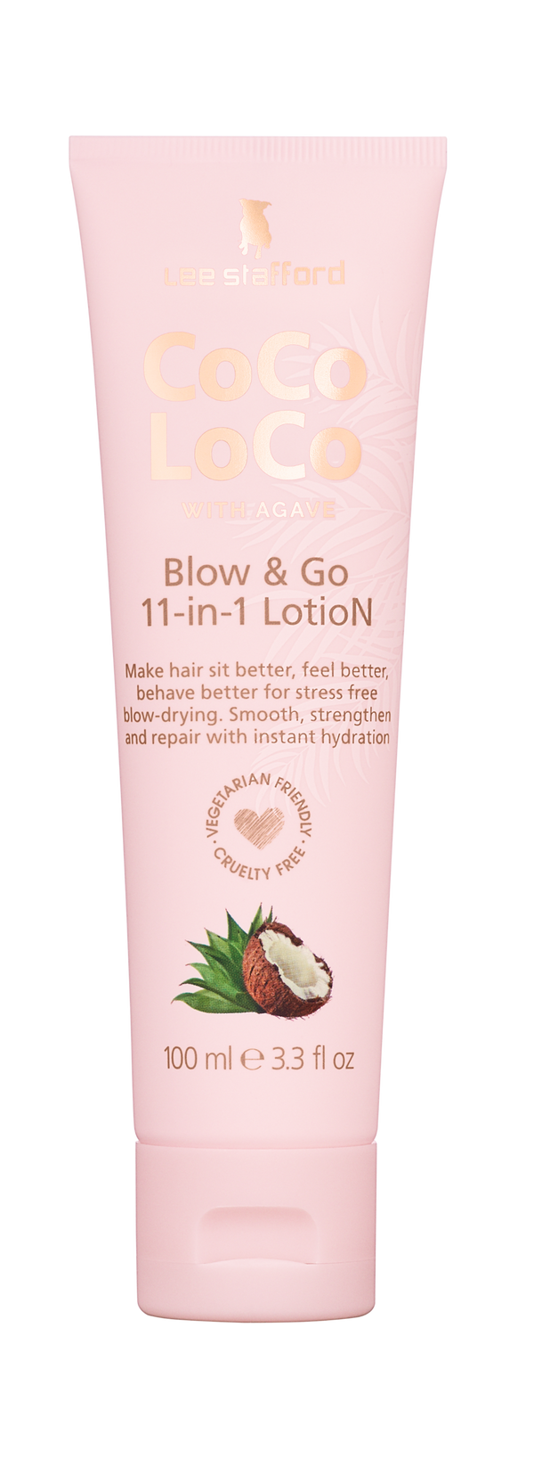 Lee Stafford Coco Loco Blow Lotion Cream Coconut Fragrance 100 ml