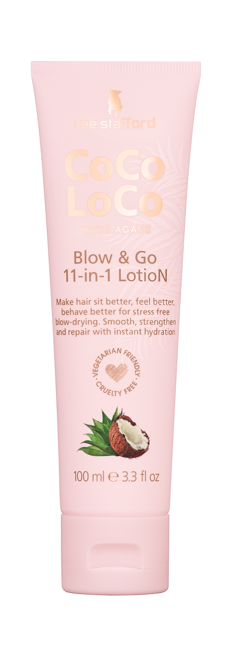 Lee Stafford Coco Loco Blow Lotion Cream Coconut Fragrance 100 ml
