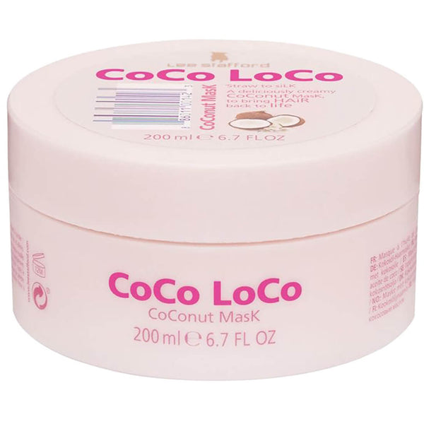 Lee Stafford Coco Loco Coconut Hair Mask Cream Hydrolyzed Milk Protein 200 ml