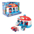 Teamsterz Tiny Tumblers Rescue HQ Playset with Flashing Lights, Siren, Tip Launchers and 3 Cars