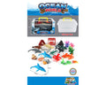 Jia Zhu Sea Animals Set Marine Life Figures 16 Pieces with Storage Box