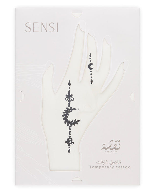 Sensi Nqsha Henna Temporary Stickers #12 Black Arabic Designs