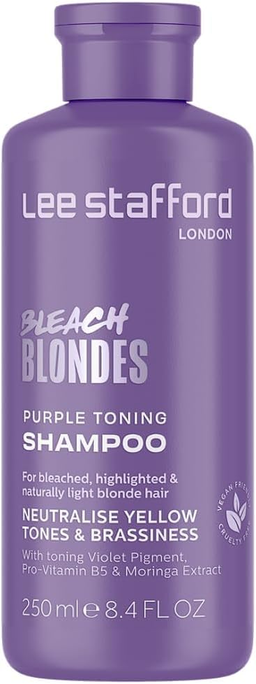 Lee Stafford Bleach Blondes Violet Toning Shampoo Panthenol Chamomile Moringa 250 ml