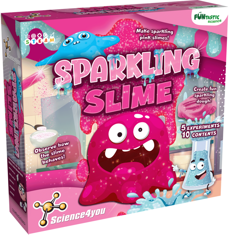 Science4You Fun Sparkling Slime Kit Pink Scented Glitter Slime