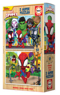 Educa Borras Spidey Jigsaw Puzzle Set, 25 Pieces, 2 Puzzles, Wooden Pieces