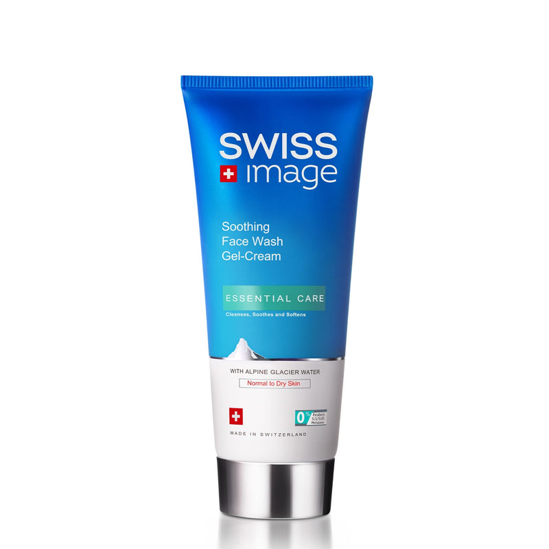 Swiss Image Essential Care Soothing Face Wash Gel-Cream Hyssop & Alpine Glacier Water 200 ml