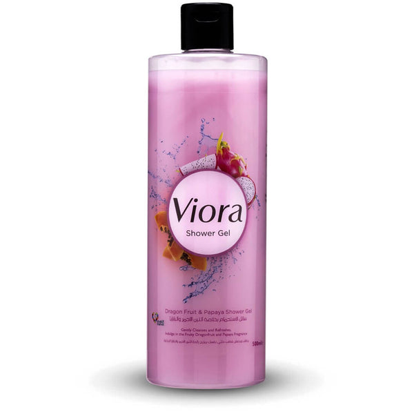 Viora Shower Gel Hand Wash Dragon Fruit & Papaya Extract 500 ml