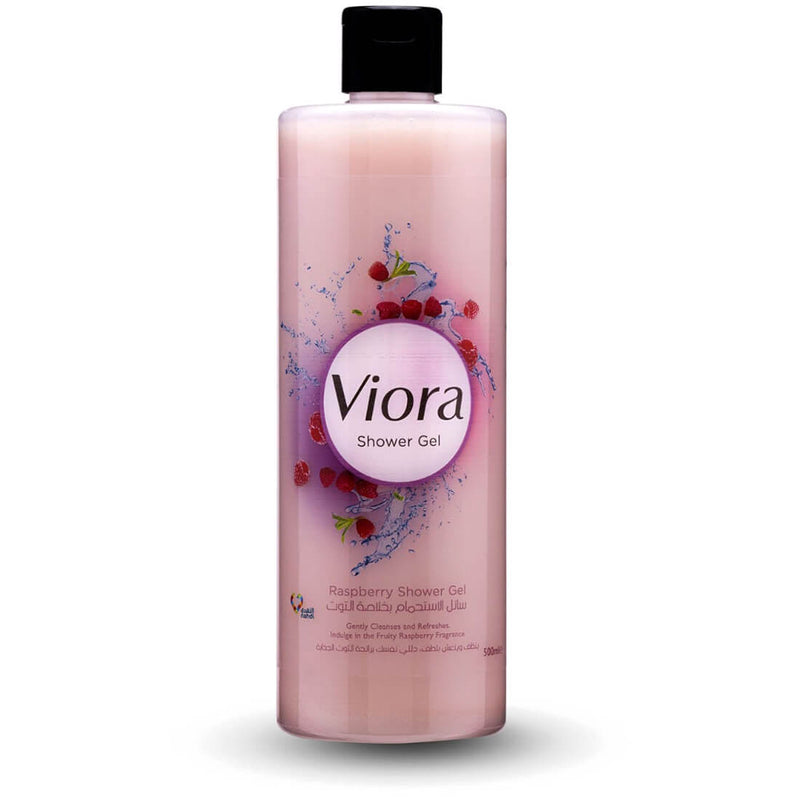 Viora Raspberry Shower Gel with Natural Raspberry Extract, 500 ml