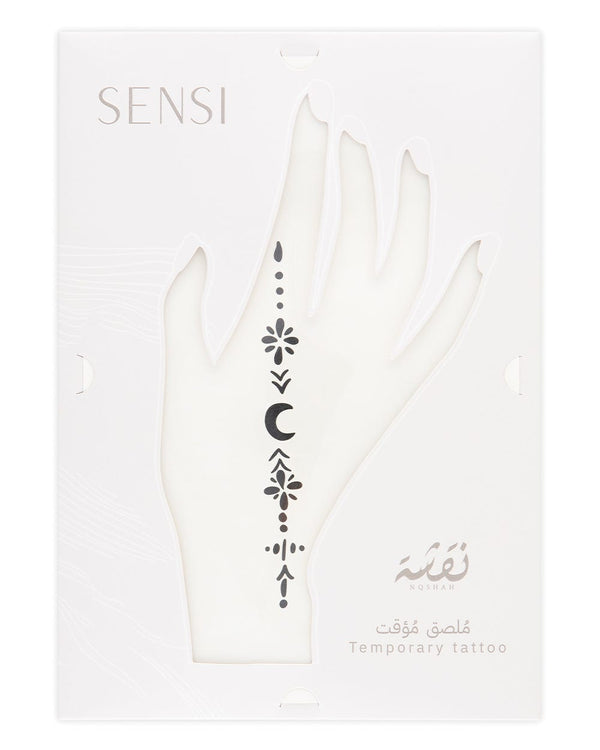 SENSI NQSHA Henna Temporary Sticker Arabic Design #05 Black