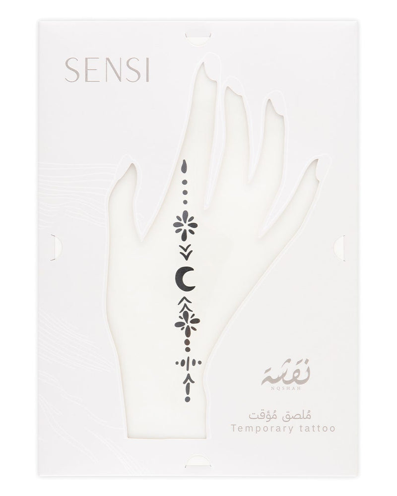 SENSI NQSHA Henna Temporary Sticker Arabic Design #05 Black