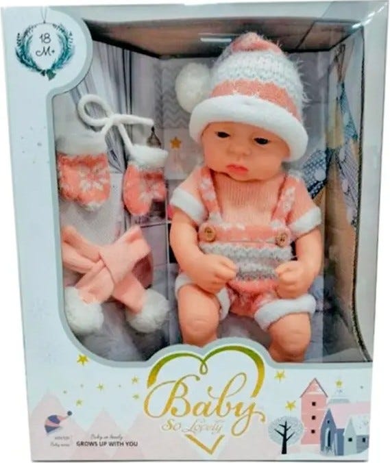 Qisen 15 cm Baby Doll with Scarf, 1 Piece