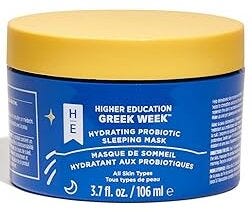 Higher Education Greek Week Hydrating Probiotic Sleeping Face Mask with Glycolic Acid, 106 ml