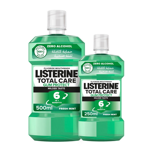Listerine Teeth & Gum Defence Alcohol-Free Mouthwash Soft Mint 500 ml + 250 ml