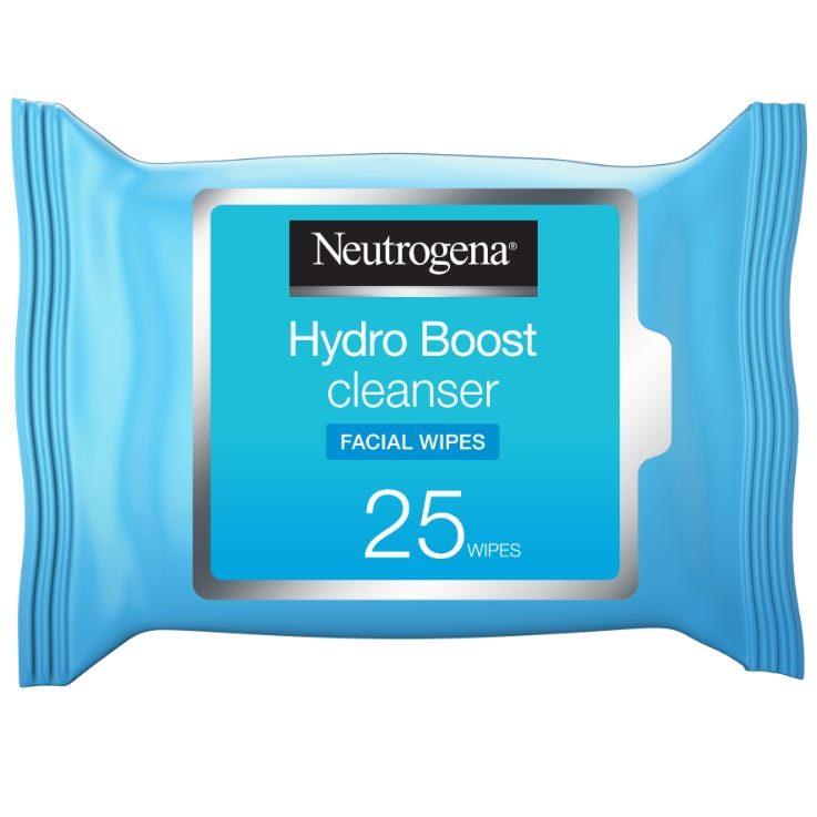 Neutrogena Hydro Boost Facial Cleansing Wipes Hyaluronic Acid 25 Count