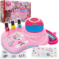 Wyncor Miraculous Ladybug Marinette's Nail Studio Nail Art Kit with Dryer, Glitter, Stickers, Ages 8-12