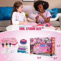 Wyncor Miraculous Ladybug Marinette's Nail Studio Nail Art Kit with Dryer, Glitter, Stickers, Ages 8-12