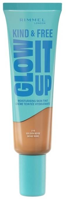 Rimmel Kind & Free Glow It Up Moisturising Skin Tint Dewy Finish 210 Golden Beige