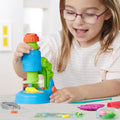 Hasbro Play-Doh Light and Look Microscope Toy Kit with Light-Up Scope, 5 Colors and 4 Slides