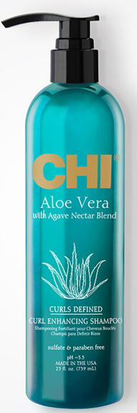 CHI Aloe Vera Curls Defined Curl Enhancing Shampoo Liquid Formula