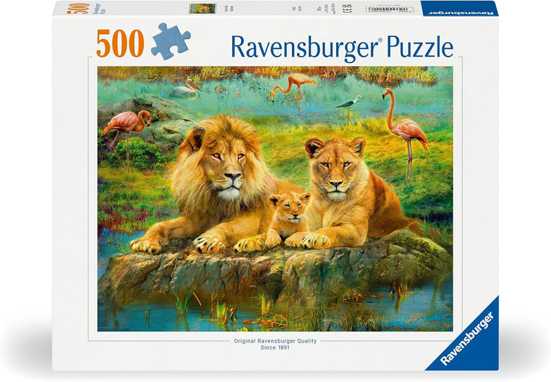 Ravensburger Lions in the Savanna Jigsaw Puzzle, 500 Pieces, 49 x 36 cm