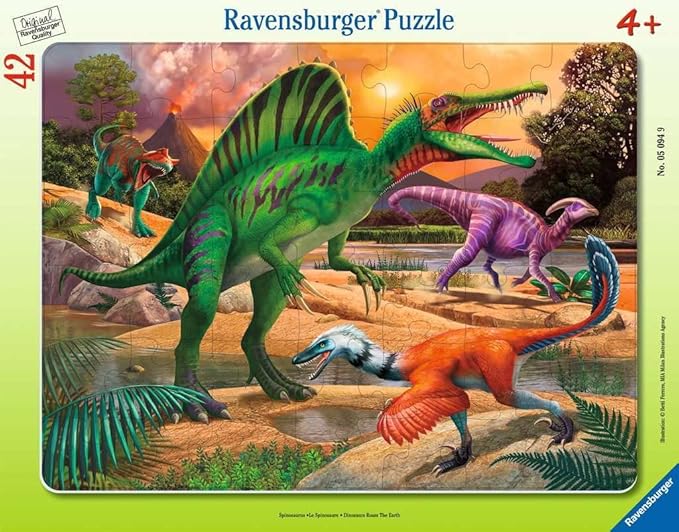Ravensburger Spinosaurus Children's Frame Puzzle, 42 Pieces, Ages 4+