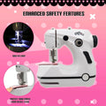 Zag Play Miraculous Ladybug Portable Sewing Machine Kit, Adjustable Speed, Dual Power, Foot Pedal