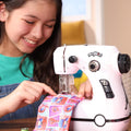 Zag Play Miraculous Ladybug Portable Sewing Machine Kit, Adjustable Speed, Dual Power, Foot Pedal