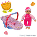 Dolls World Isabella Soft-Bodied Doll With Rocking Baby Car Seat, 30 cm