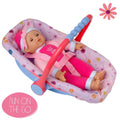 Dolls World Isabella Soft-Bodied Doll With Rocking Baby Car Seat, 30 cm