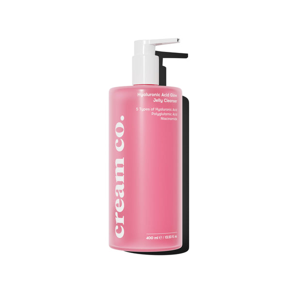 Cream Co. Hyaluronic Acid Glow Jelly Cleanser Gel-to-Foam Face Wash 400 ml